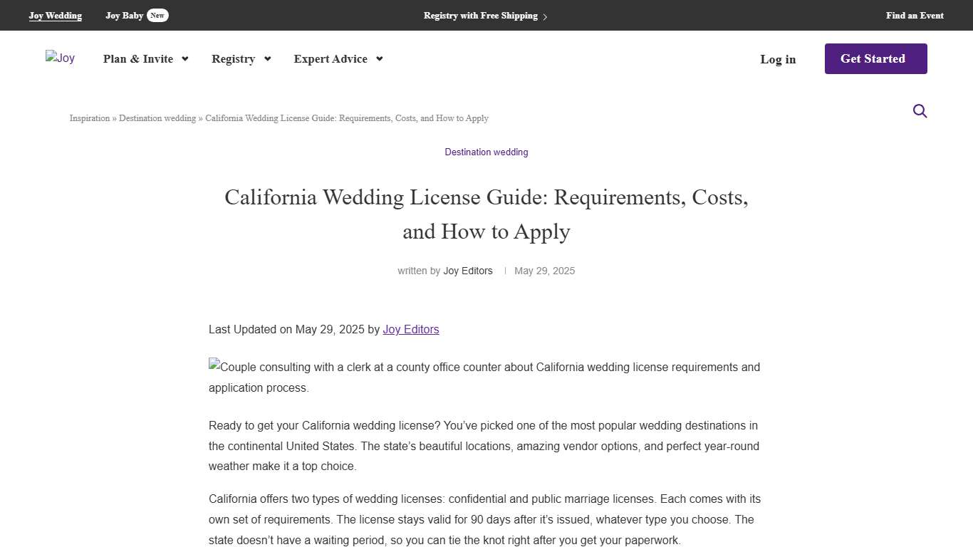 California Wedding License Guide: Requirements, Costs, and How to Apply - Joy